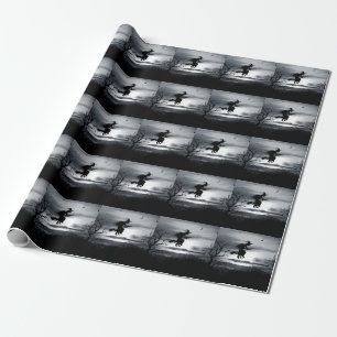 Vintages Design zu Halloween Geschenkpapier