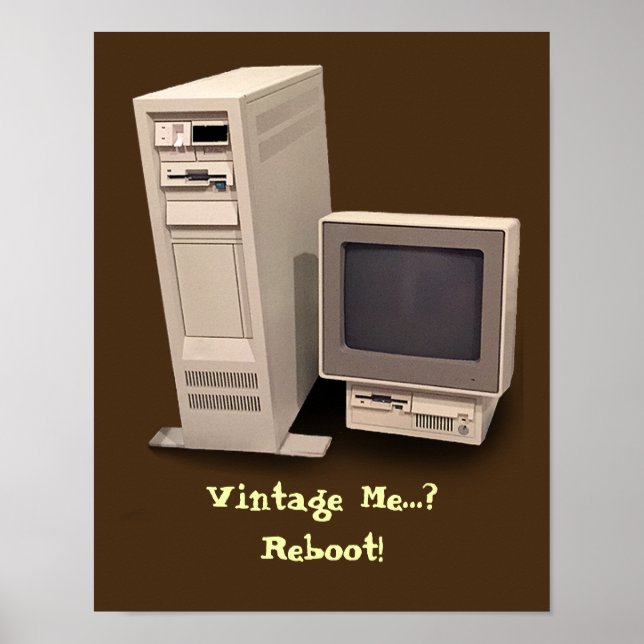 Vintages Desktop-Computer-Reboot-Poster Poster (Vorne)