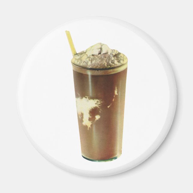 Vintages Dessert, Schokoladeschüttler und gepeitsc Magnet (Vorne)