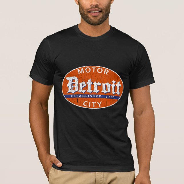 Vintages Detroit (beunruhigter Entwurf) T-Shirt (Vorderseite)