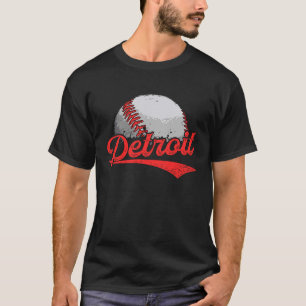 Vintages Detroit City-Baseball für Männer Frauen T-Shirt