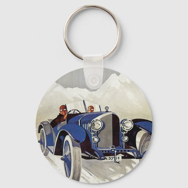 Vintages deutsches Rennrennen Schlüsselanhänger (Vorderseite)