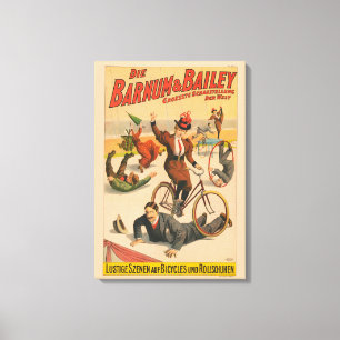 Vintages deutsches Zirkusposter der Künstler, 1900 Leinwanddruck