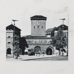 Vintages Deutschland, Bahnhof und Straßenbahn, 50e Postkarte