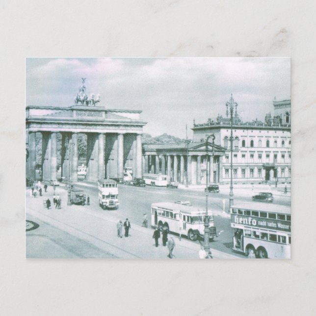 Vintages Deutschland, Berlin Brandenburger Tor Postkarte (Vorderseite)