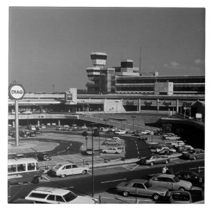 Vintages Deutschland Berlin Der Flughafen Tegel Fliese