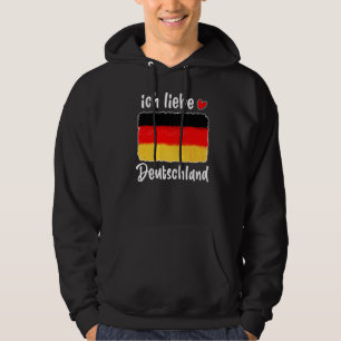 Vintages Deutschland Flaggenstolz auf Männer Fraue Hoodie