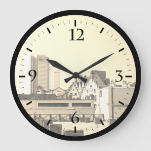 Vintages Deutschland Frankfurt-St.-Nikolaus-Kirche Große Wanduhr