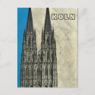 Vintages Deutschland, Kathedrale Koln Postkarte