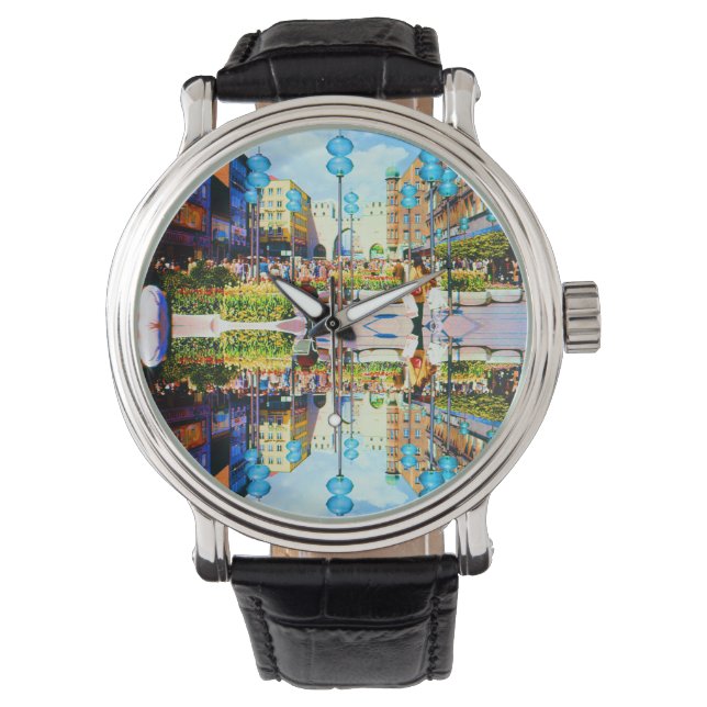 Vintages Deutschland München Towngate Karistor Armbanduhr (Vorderseite)