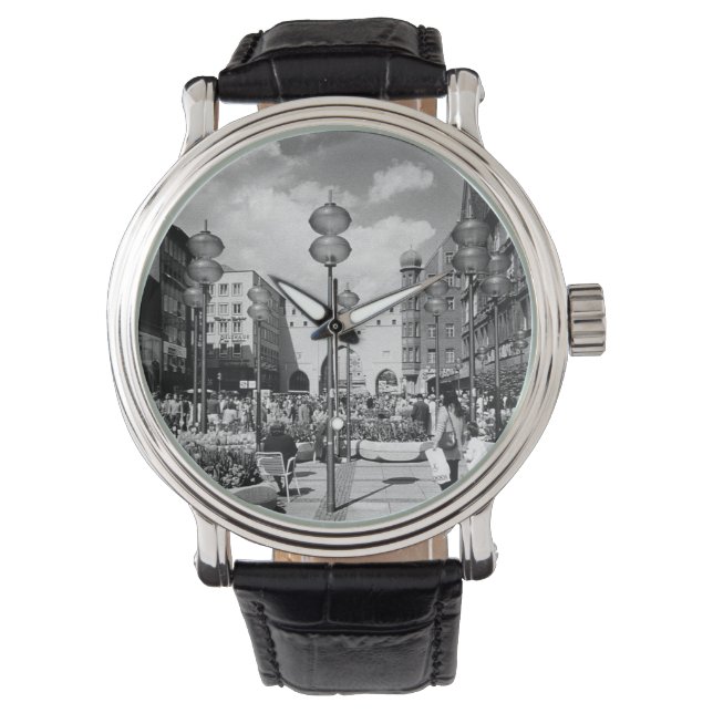 Vintages Deutschland München Towngate Karistor Armbanduhr (Vorderseite)