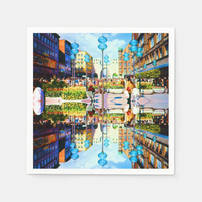 Vintages Deutschland München Towngate Karistor Serviette (Vorderseite)