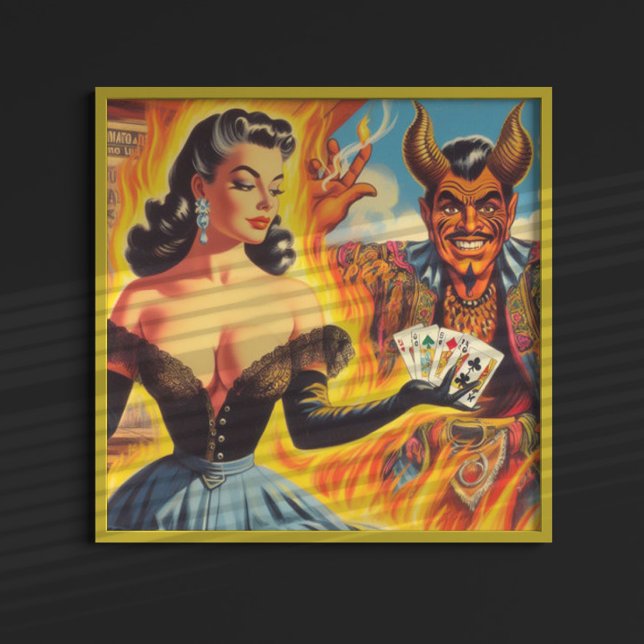 Vintages devilisches Button Poster (Von Creator hochgeladen)
