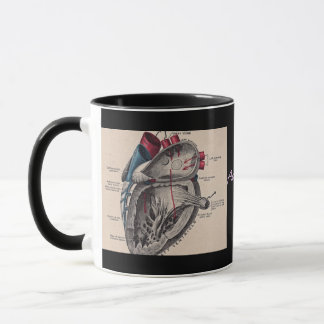 Vintages Diagramm für anatomisches Herz personalis Tasse