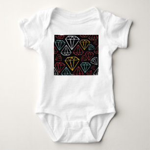 Vintages Diamantdesign, nahtlos Baby Strampler
