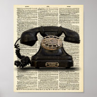 Vintages Dictionary Art Print Poster