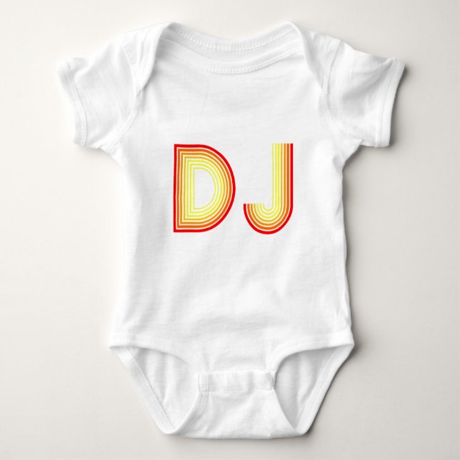 Vintages DJ Baby Strampler (Vorderseite)