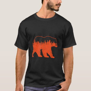 Vintages Downtown Chicago City Skyline Walking Bea T-Shirt