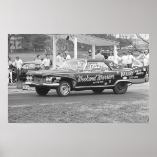 Vintages Drag Racing - Plymouth Fury 1960 Poster