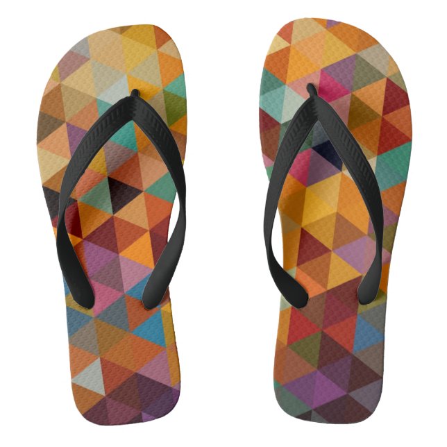 Vintages Dreieck-Muster Hintergrund Flip Flops (Fußbett)