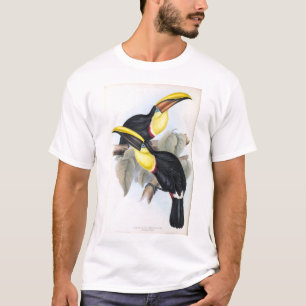 Vintages Druck Gelb berechneter Toucans tropischer T-Shirt