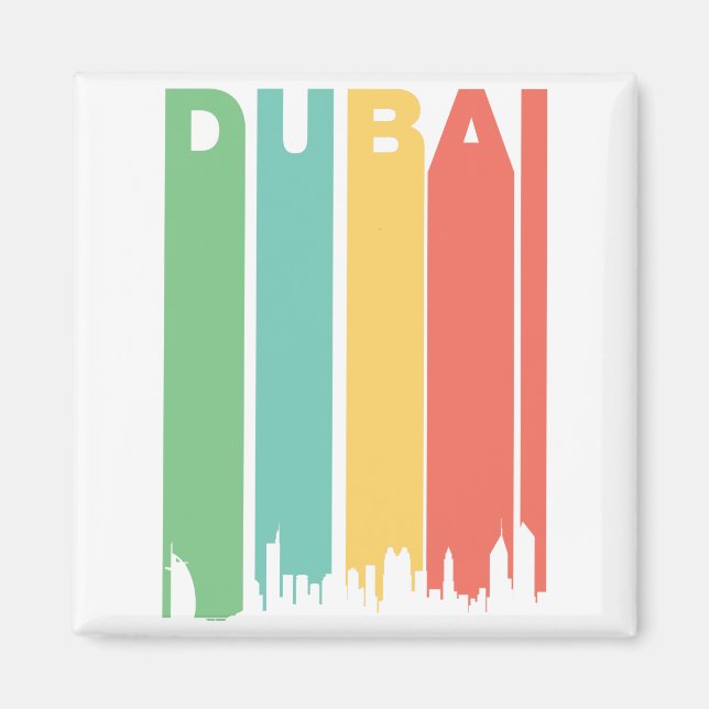 Vintages Dubai Cityscape Magnet (Vorne)