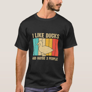 Vintages Duckdesign für Enten Liebhaber Männer Fra T-Shirt