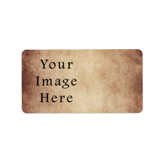 Vintages dunkelbraunes Pergamentpapier Adressaufkleber