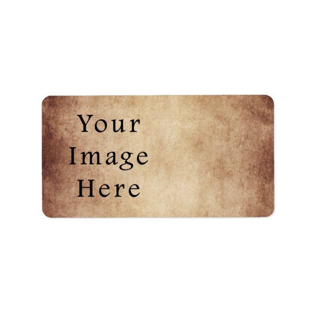 Vintages dunkelbraunes Pergamentpapier Adressaufkleber (Vorne)