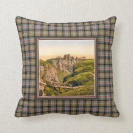 Vintages Dunnottar Burg Clan Sutherland Tartan Kissen