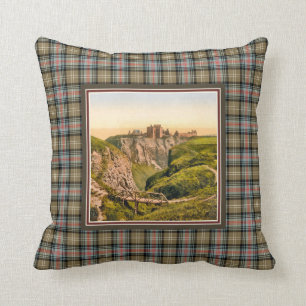 Vintages Dunnottar Burg Clan Sutherland Tartan Kissen