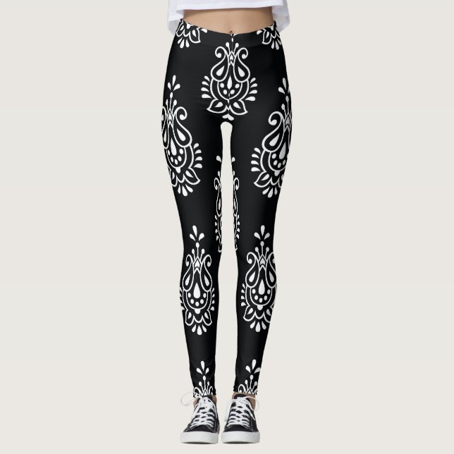 Vintages, durchgängiges, elegantes Muster. Leggings (Vorderseite)