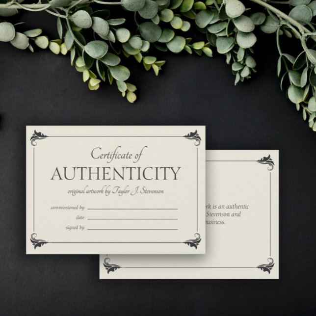 Vintages Echtheitszeugnis (Von Creator hochgeladen)