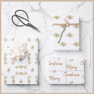 Vintages Edelweiss Geschenkpapier Set
