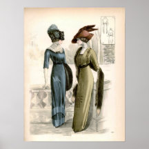 Vintages Edwardian Fashion Poster