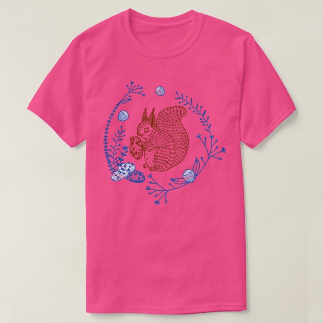 Vintages Eichhörnchen T-Shirt (Design vorne)