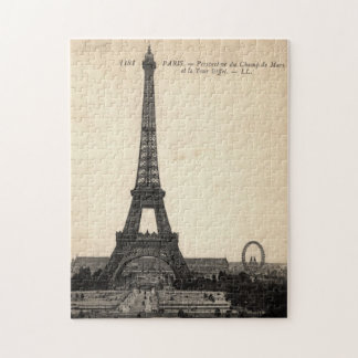 Vintages Eiffel-Turm-Puzzlespiel Puzzle