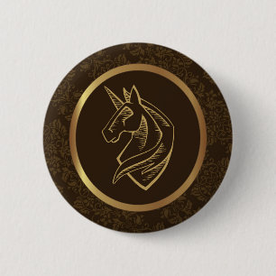 Vintages Einhorn Button