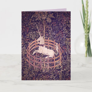 Vintages Einhorn in Gefangenenband Karte