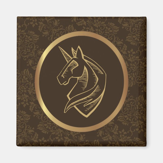 Vintages Einhorn Magnet (Vorne)