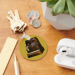 Vintages Einzelhandelsgeschäft, antikes Kassenregi Schlüsselanhänger