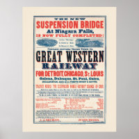 Vintages Eisenbahnplakat "Großer Western"