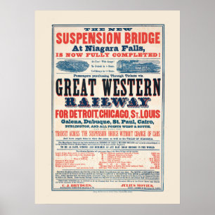Vintages Eisenbahnplakat "Großer Western" Poster