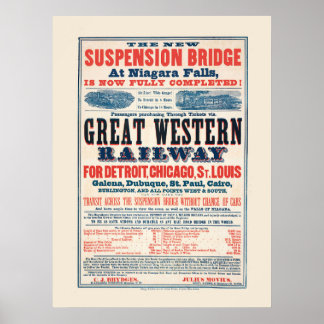 Vintages Eisenbahnplakat "Großer Western" Poster