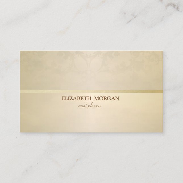 Vintages Elegant, Chic, floral Visitenkarte (Vorderseite)