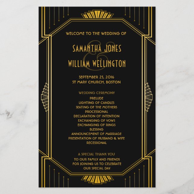 Vintages elegantes Art Deco (Vorderseite)