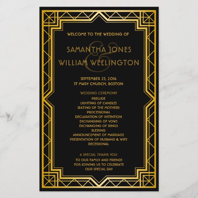 Vintages elegantes Art Deco (Vorderseite)