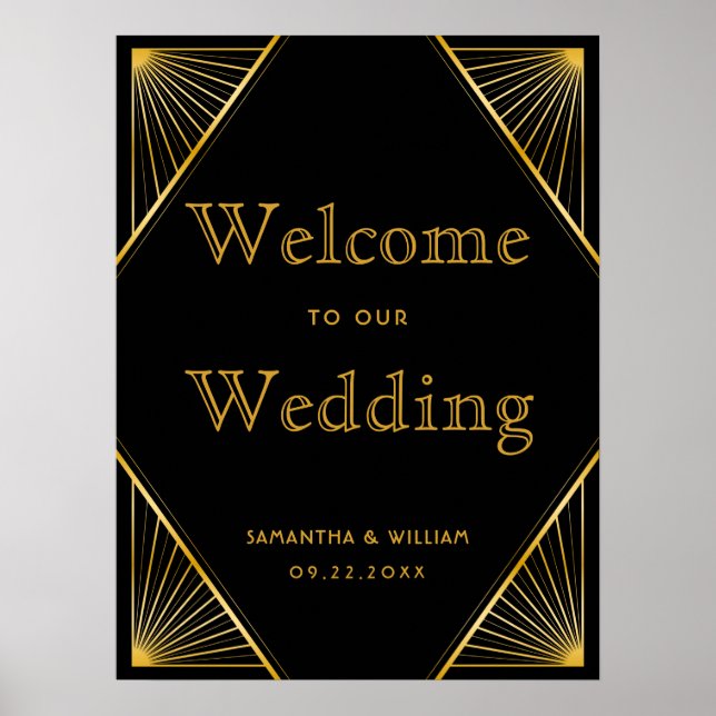 Vintages Elegantes Art Deco Poster (Vorne)