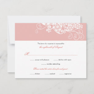 Vintages elegantes Boho Blumenpaisley Hochzeit RSVP Karte