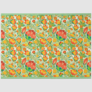 Vintages Elegantes Flora Moderne Beliebt Seidenpapier